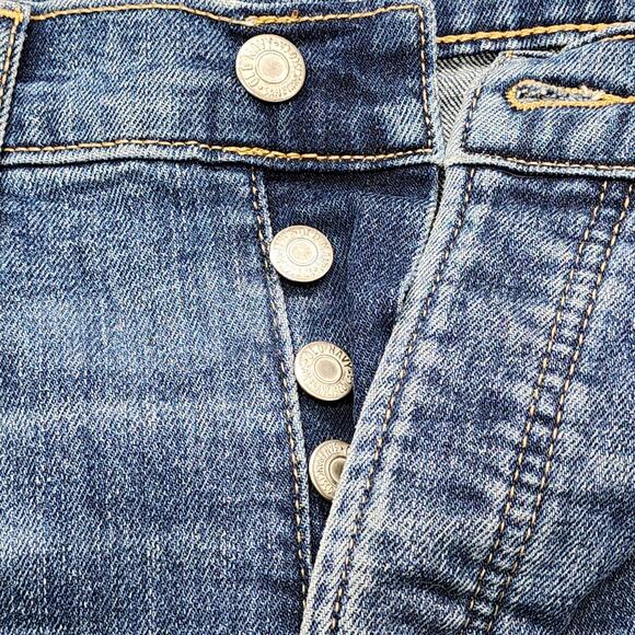 Old Navy Jeans Womens 6 TALL Blue Destroyed Extra High Rise Sky High Straight‎ - Picture 7 of 16